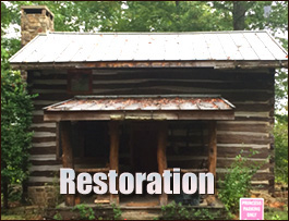 Historic Log Cabin Restoration  Cabarrus County, North Carolina